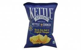Kettle Studio Potato Chips, Rock Sea Salt & English Vinegar  Pack  47 grams